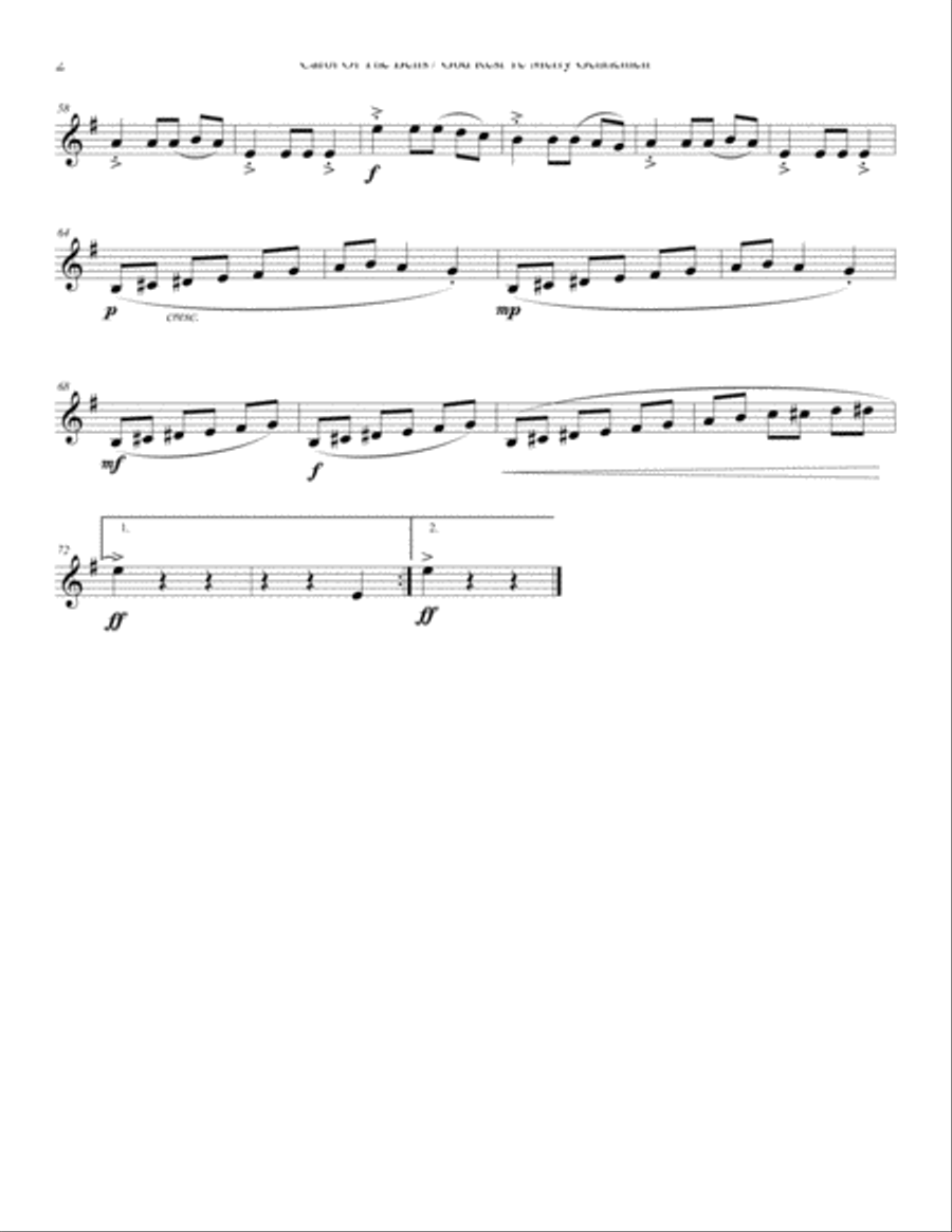 Carol of the Bells / God Rest Ye Merry Gentlemen – Trumpet Trumpet Duet scores gallery preview page 6