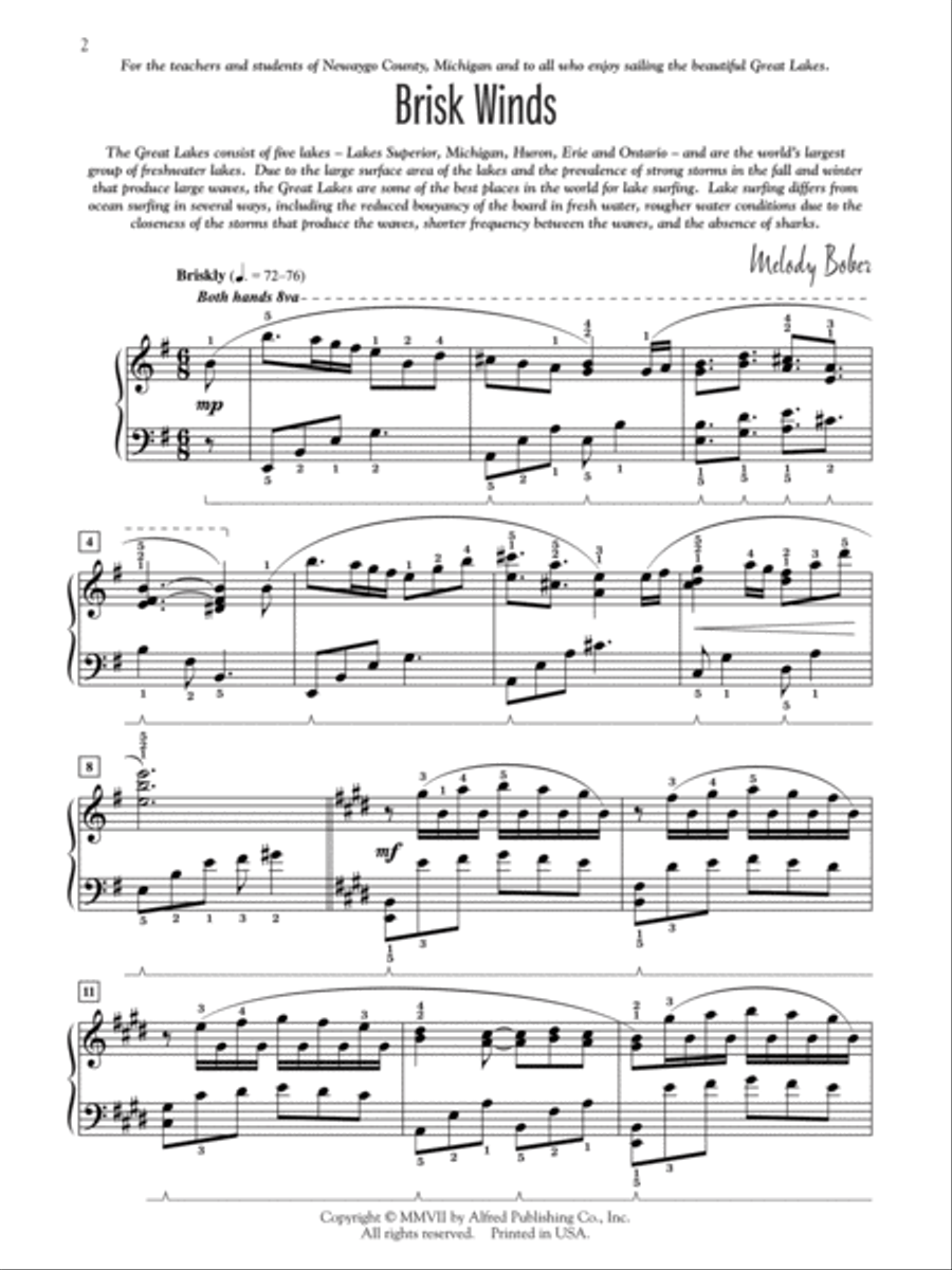 The Great Lakes Piano Solo scores gallery preview page 2