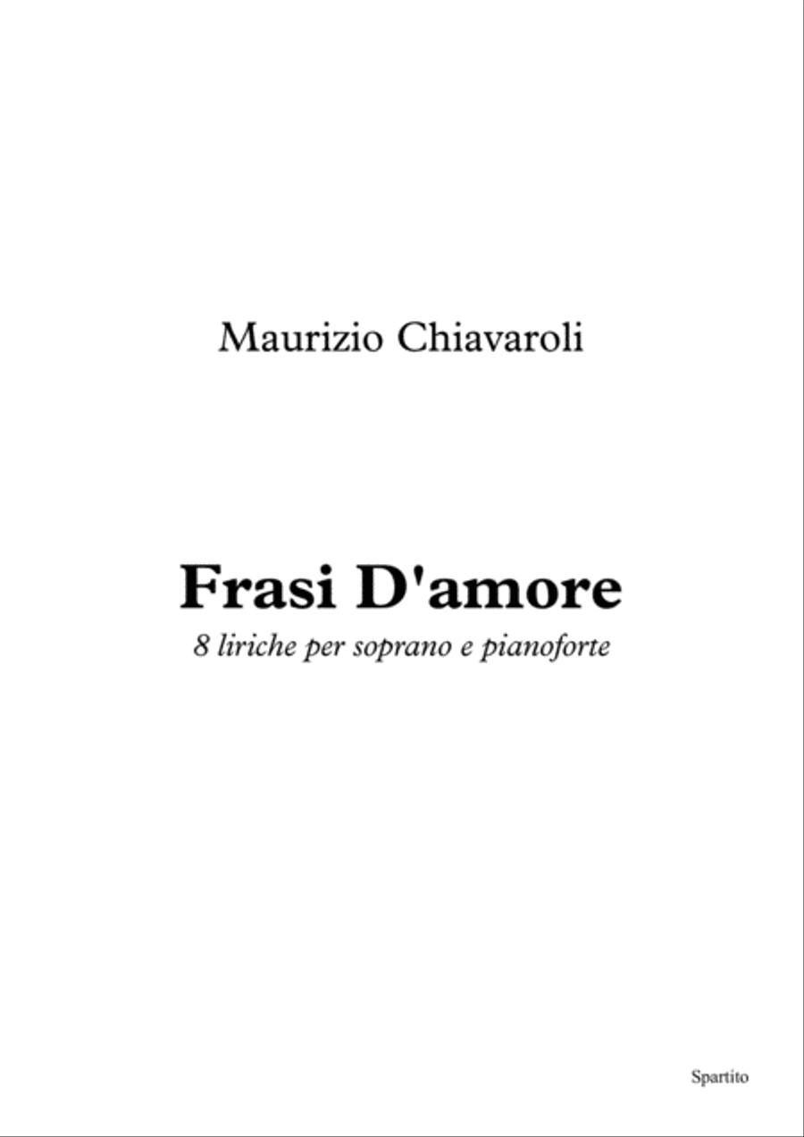 Frasi d'amore Soprano Voice scores gallery preview page 1