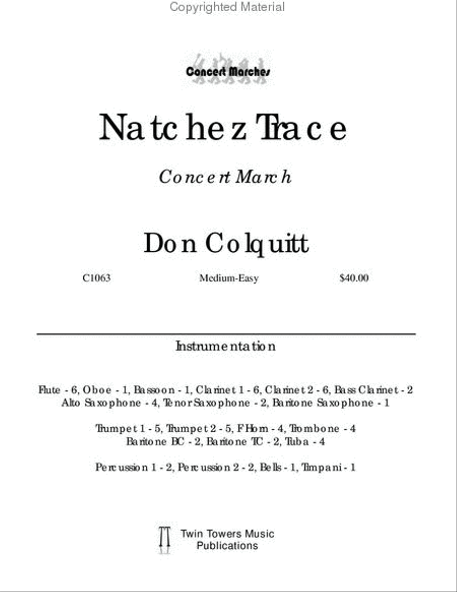 Natchez Trace Concert Band scores gallery preview page 2