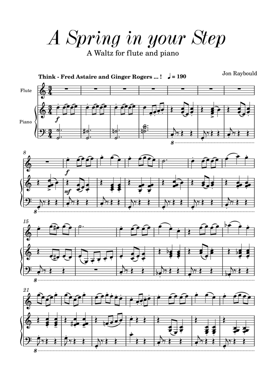 A Spring in Your Step Flute Solo scores gallery preview page 1