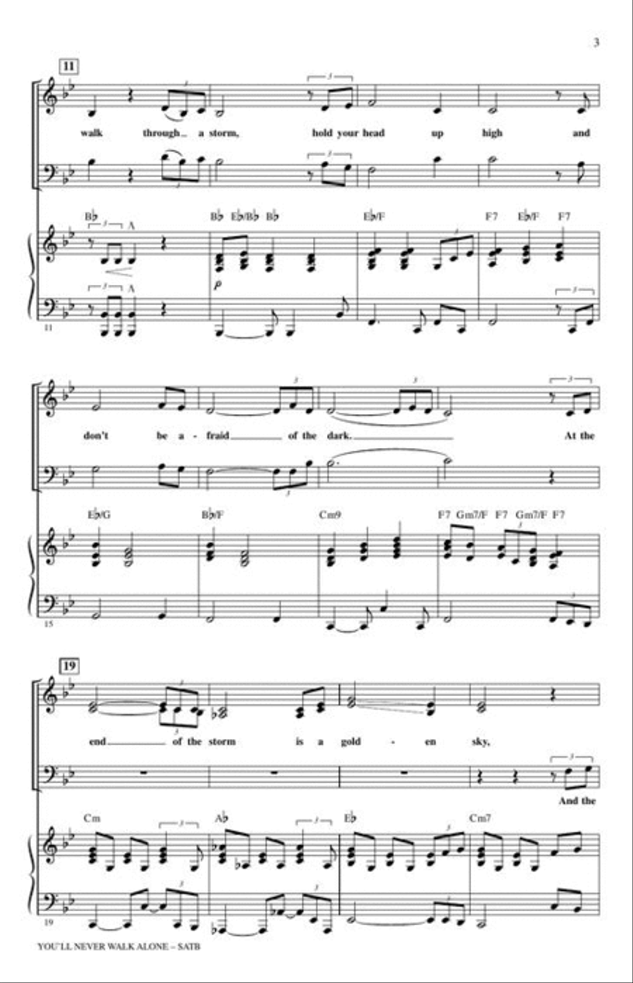 You'll Never Walk Alone 4-Part scores gallery preview page 5