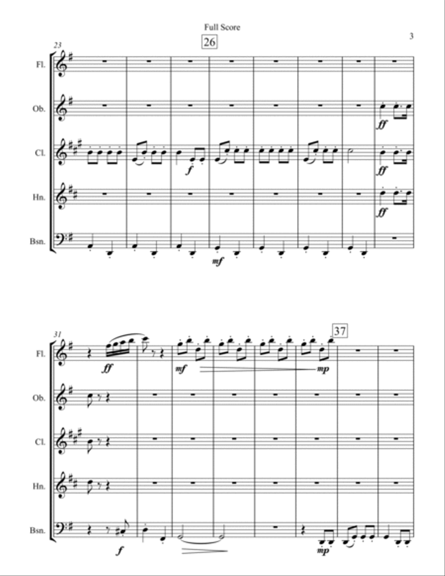 There Is Nothin' Like A Dame Woodwind Quintet scores gallery preview page 3