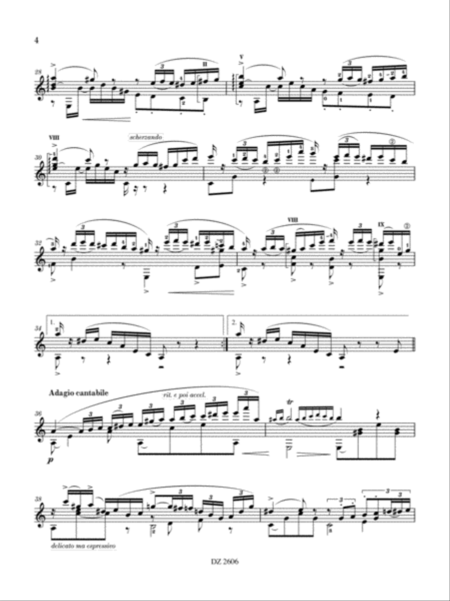 Variations sur un thème russe Classical Guitar scores gallery preview page 4
