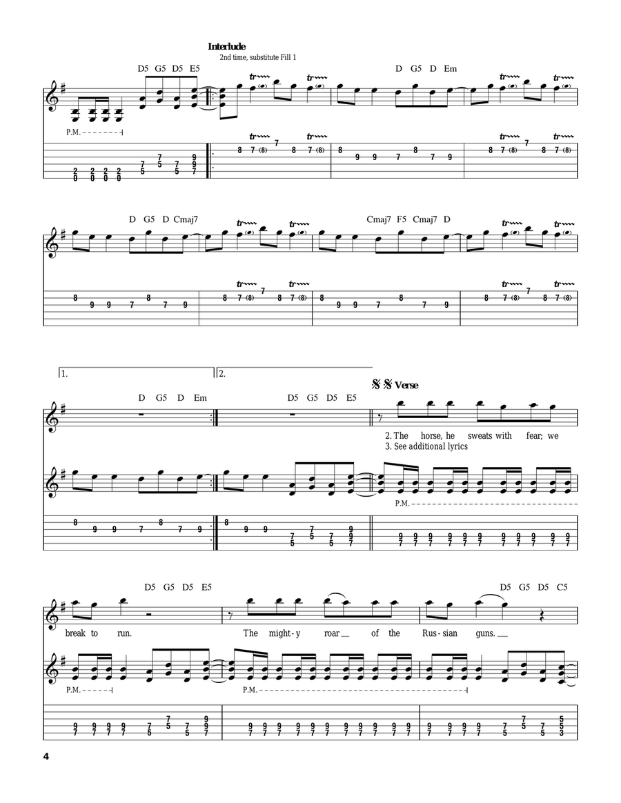 The Trooper Electric Guitar scores gallery preview page 4