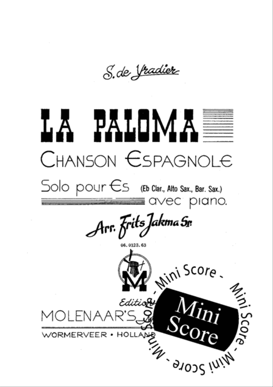 La Paloma Piano Accompaniment scores gallery preview page 3