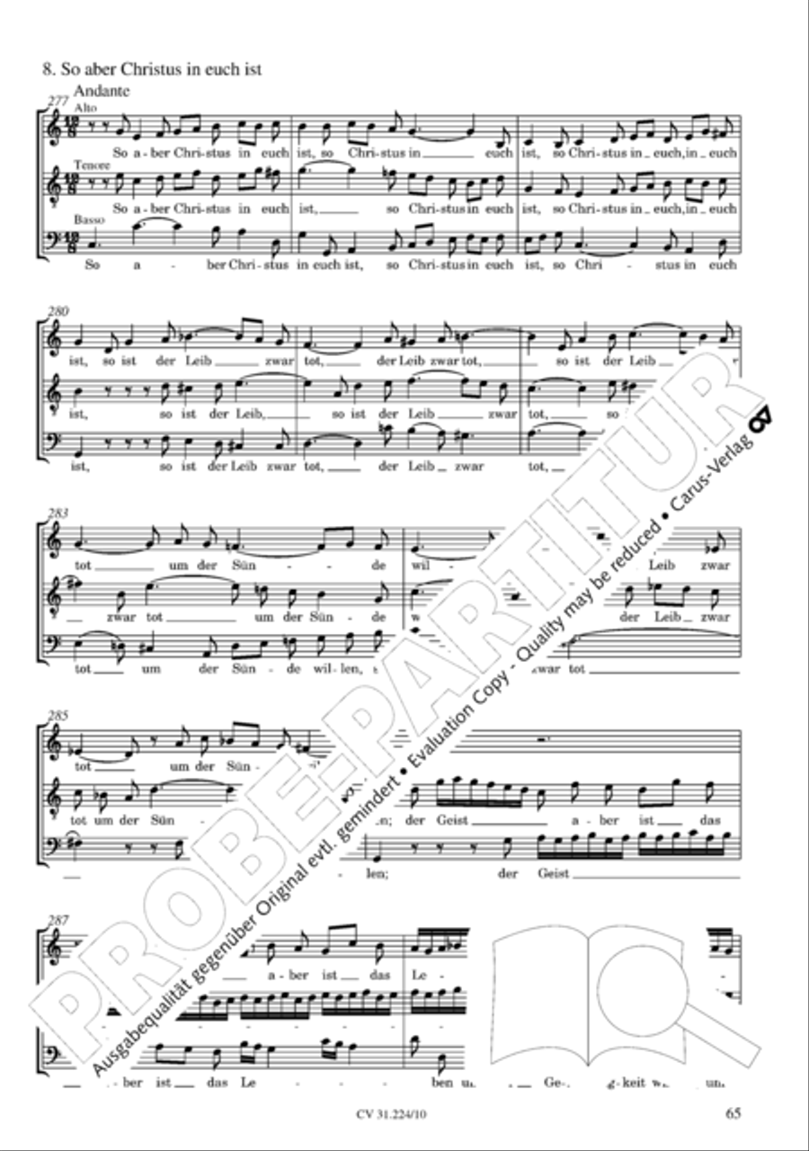 The complete motets (without Bc) Choir scores gallery preview page 72