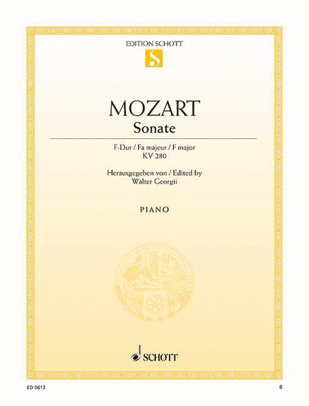 Mozart Sonate Fmaj Kv280 S.pft