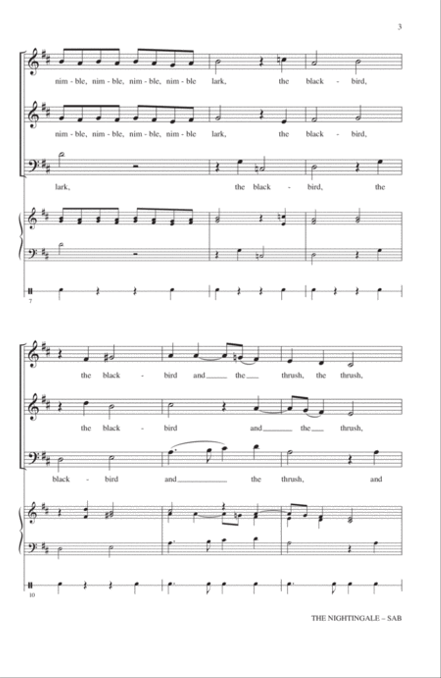 The Nightingale, The Organ Of Delight 3-Part scores gallery preview page 2