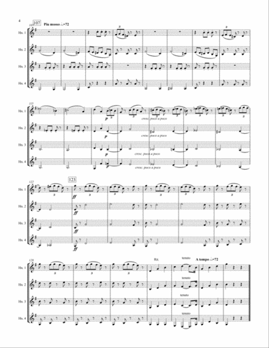 Waltz of the Flowers from the Nutcracker Suite Horn scores gallery preview page 4