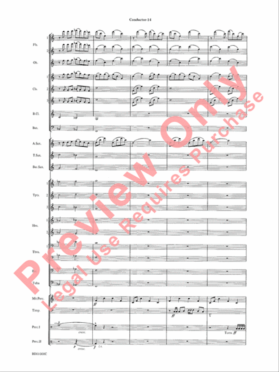 Chant Rituals Chant Rituals Concert Band scores gallery preview page 17