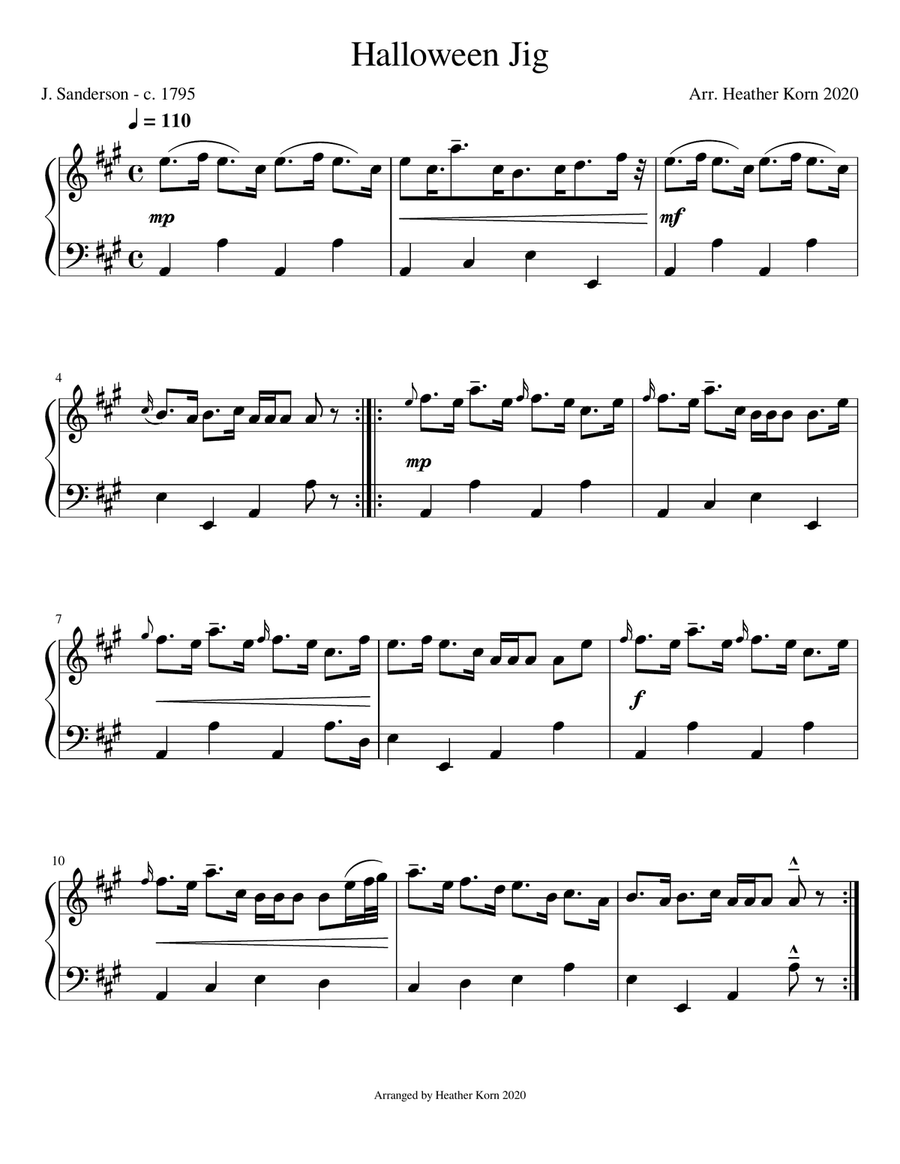 Halloween Jig Halloween Jig Piano Solo scores gallery preview page 1