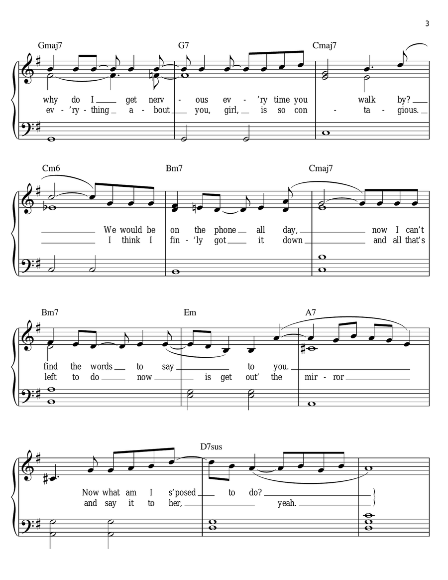 Catching Feelings Easy Piano scores gallery preview page 3