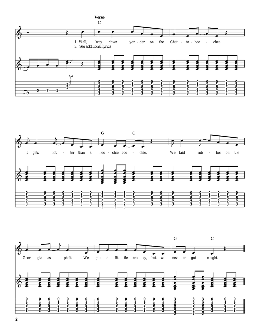 Chattahoochee Chattahoochee Acoustic Guitar scores gallery preview page 2