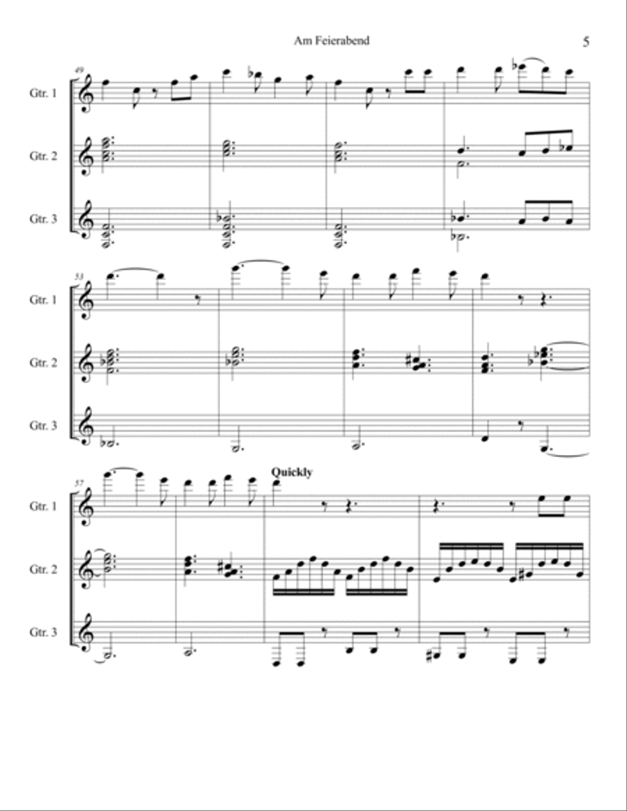 Am Feierabend Guitar Ensemble scores gallery preview page 5