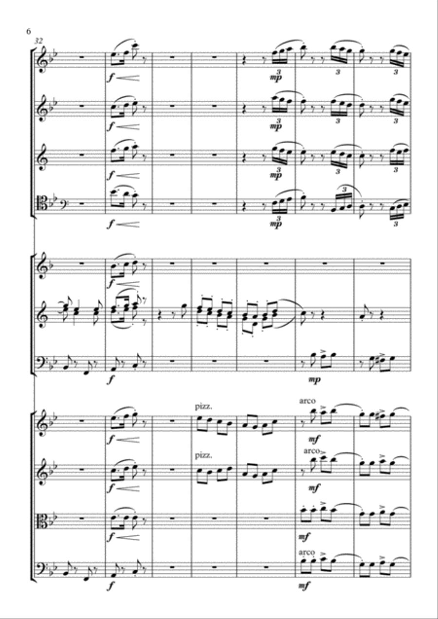 The Dog - N. Cossins (Original Orchestral Composition) Chamber Orchestra scores gallery preview page 6