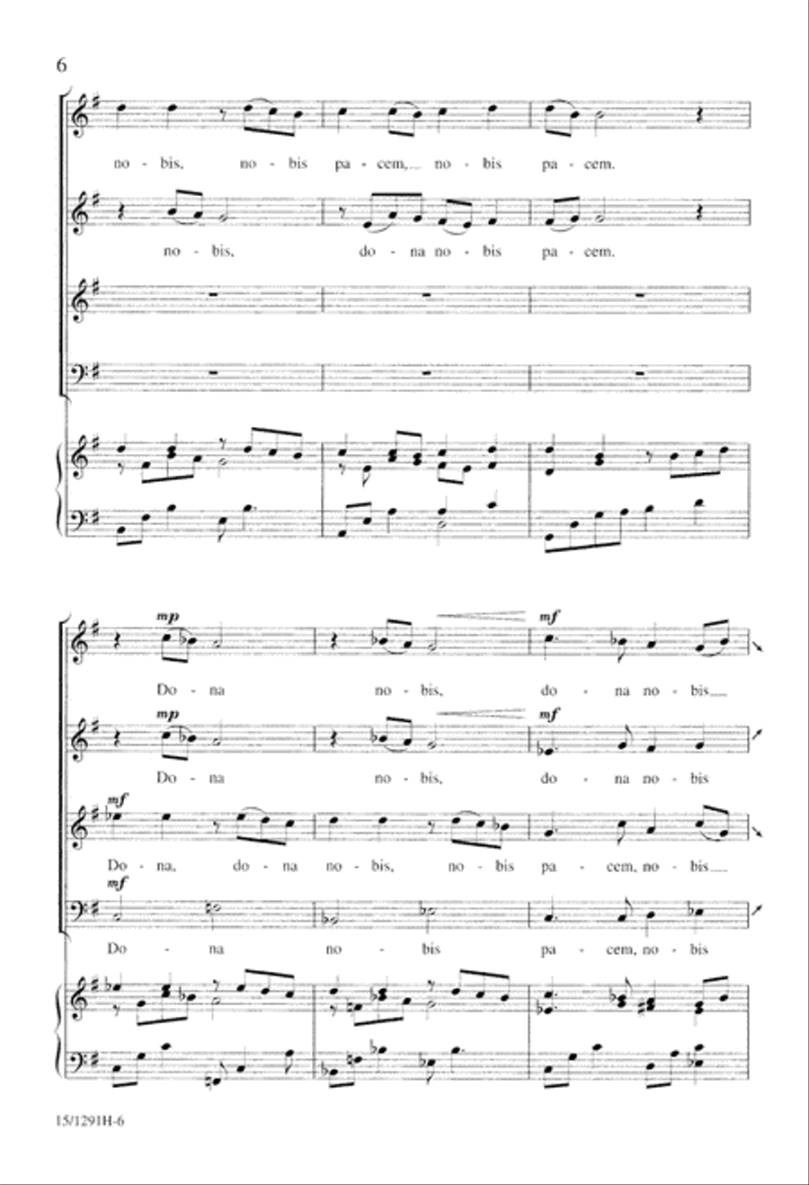 Dona Nobis Pacem 4-Part scores gallery preview page 6