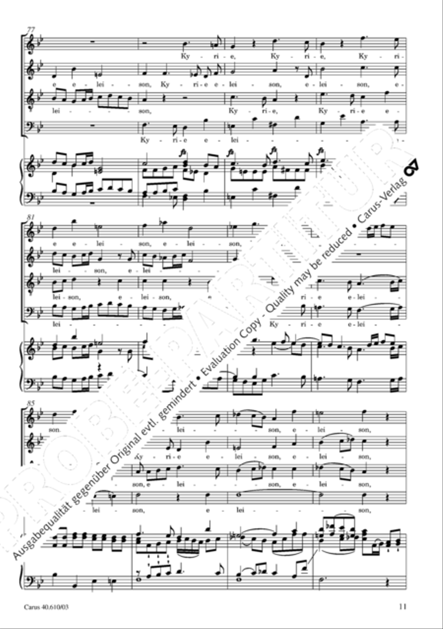 Theresienmesse in B 4-Part scores gallery preview page 12