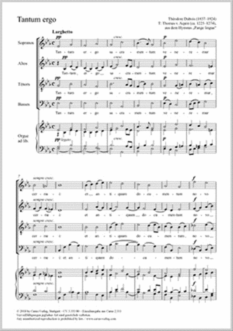Tantum ergo 4-Part scores gallery preview page 1