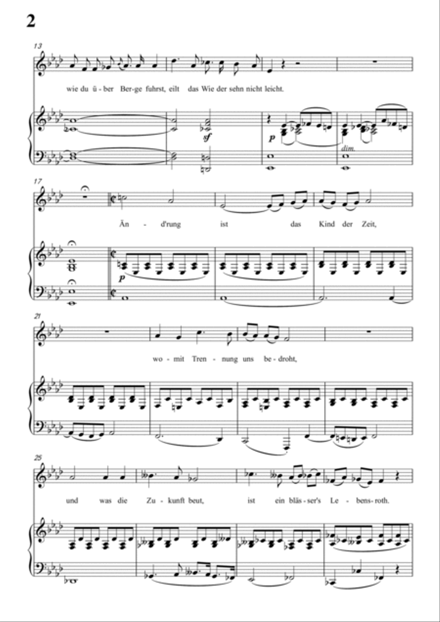 Schubert-Die Abgeblühte Linde(The Faded Linden Tree) in f minor,for Vocal and Pno Voice scores gallery preview page 3