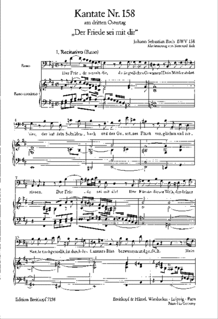 Cantata BWV 158 “Der Friede sei mit dir” 4-Part scores gallery preview page 2