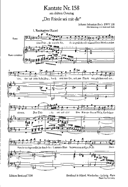 Cantata BWV 158 "Der Friede sei mit dir"