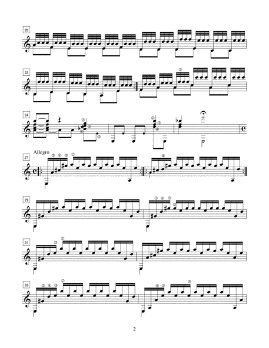 Theme and Variations Classical Guitar scores gallery preview page 4