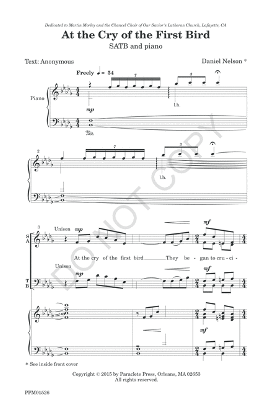 At the Cry of the First Bird 4-Part scores gallery preview page 4