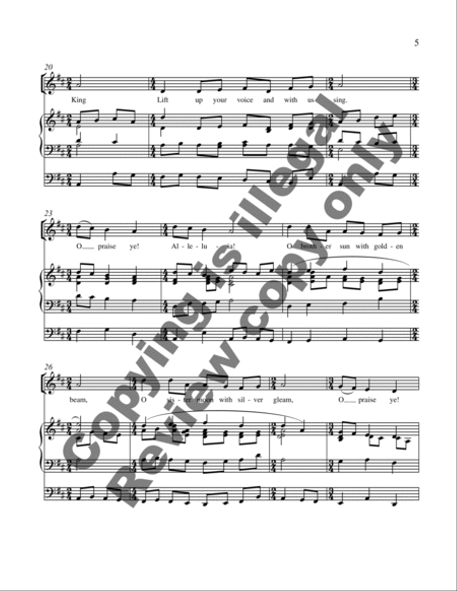 All Creatures of Our God and King (Now Let the Vault of Heaven Resound) 4-Part scores gallery preview page 12