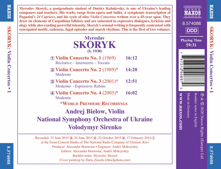 Skoryk: Violin Concertos, Vol. 1