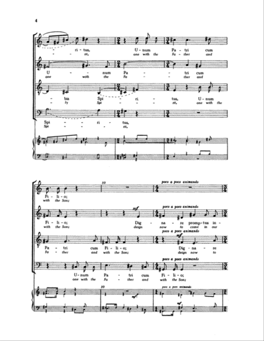 Nunc sancte nobis Spiritus (Come, Holy Spirit) 4-Part scores gallery preview page 2