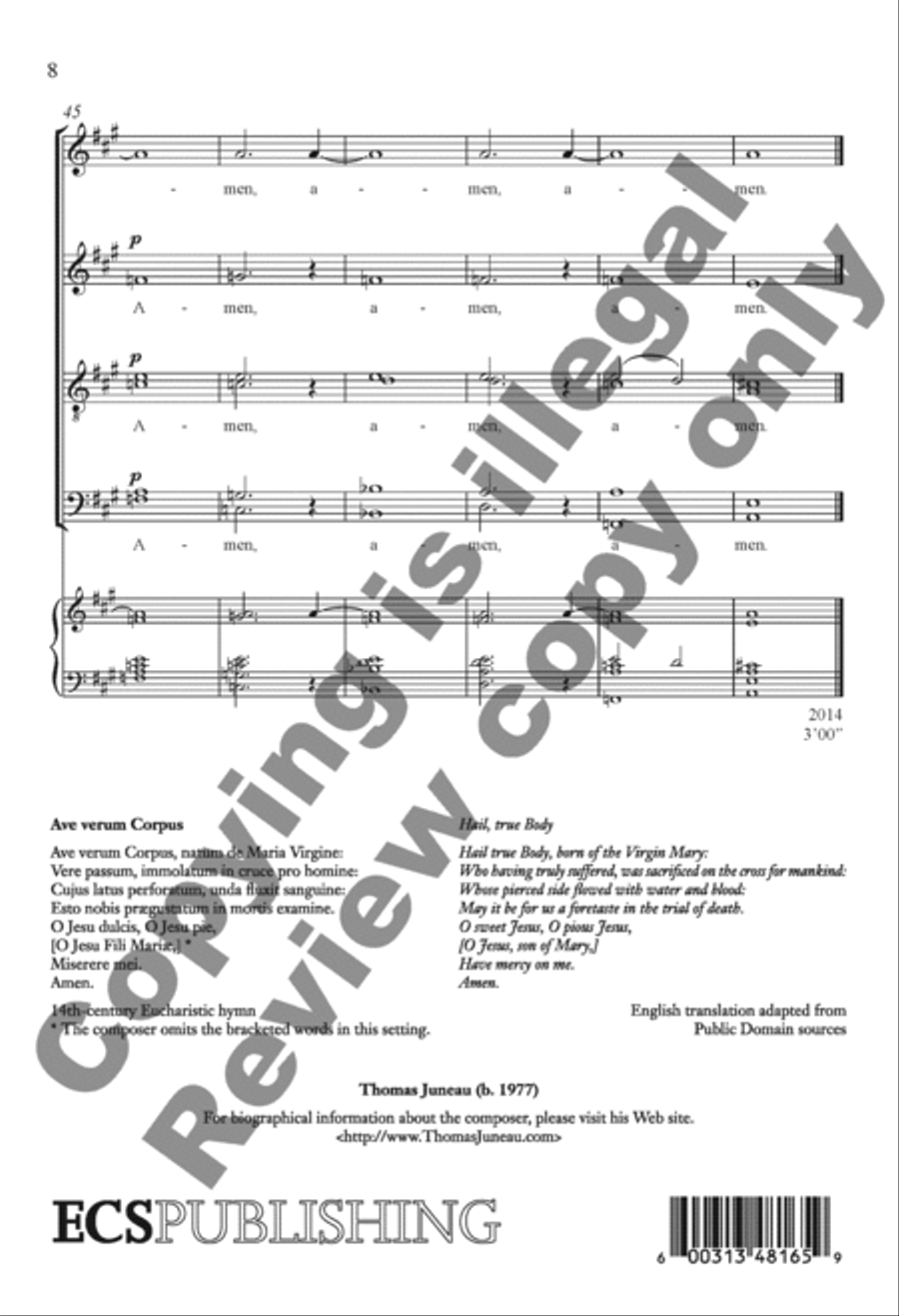 Ave verum Corpus Divisi scores gallery preview page 8