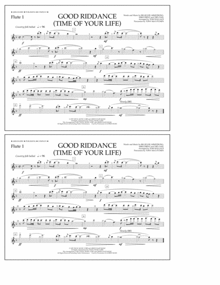 Good Riddance (Time of Your Life) - Flute 1