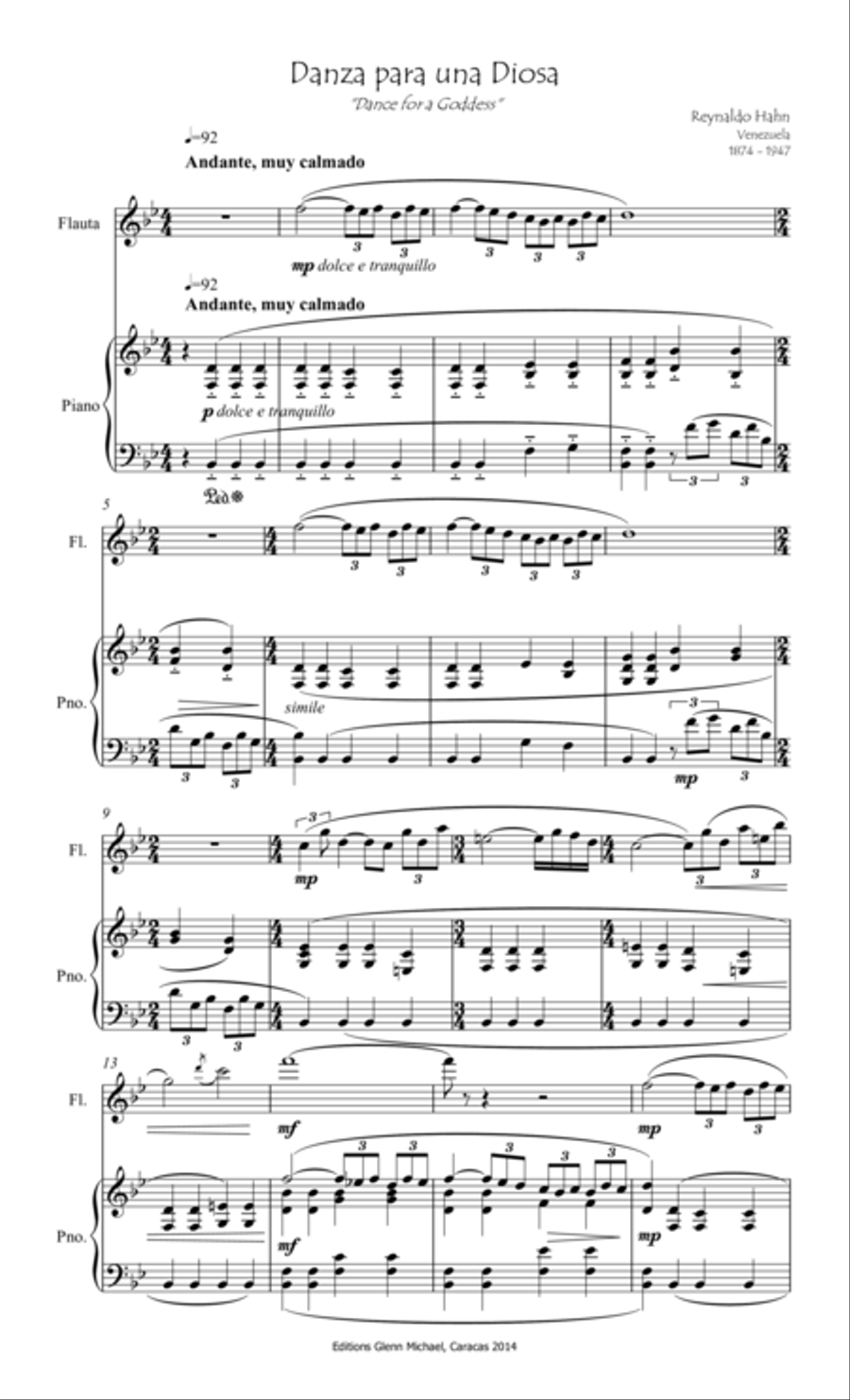 Dance for a Goddess for Flute & Piano Flute Solo scores gallery preview page 3