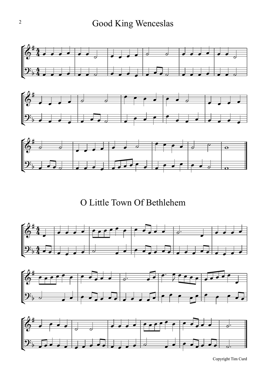 8 Christmas Duets For Trumpet and Trombone Brass Duet scores gallery preview page 2