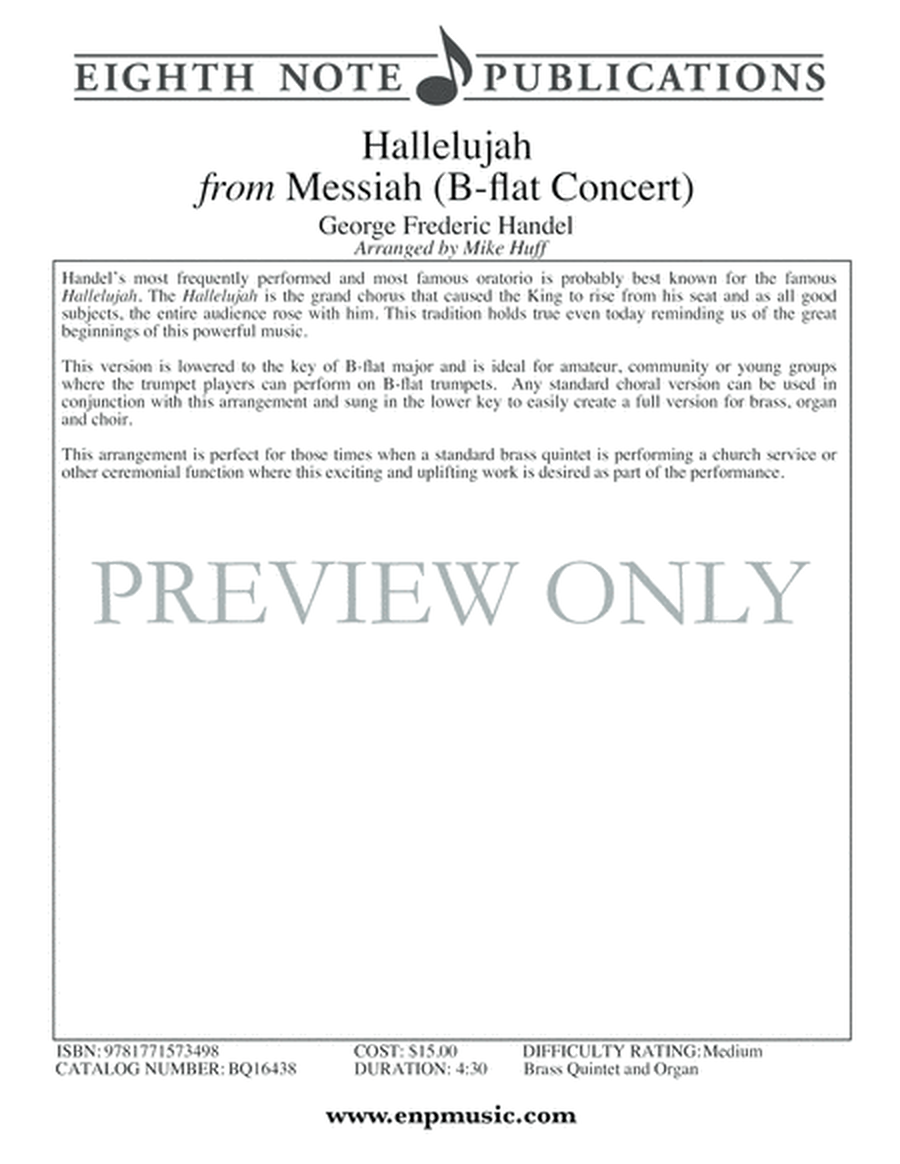 Hallelujah from Messiah (B-flat Concert)