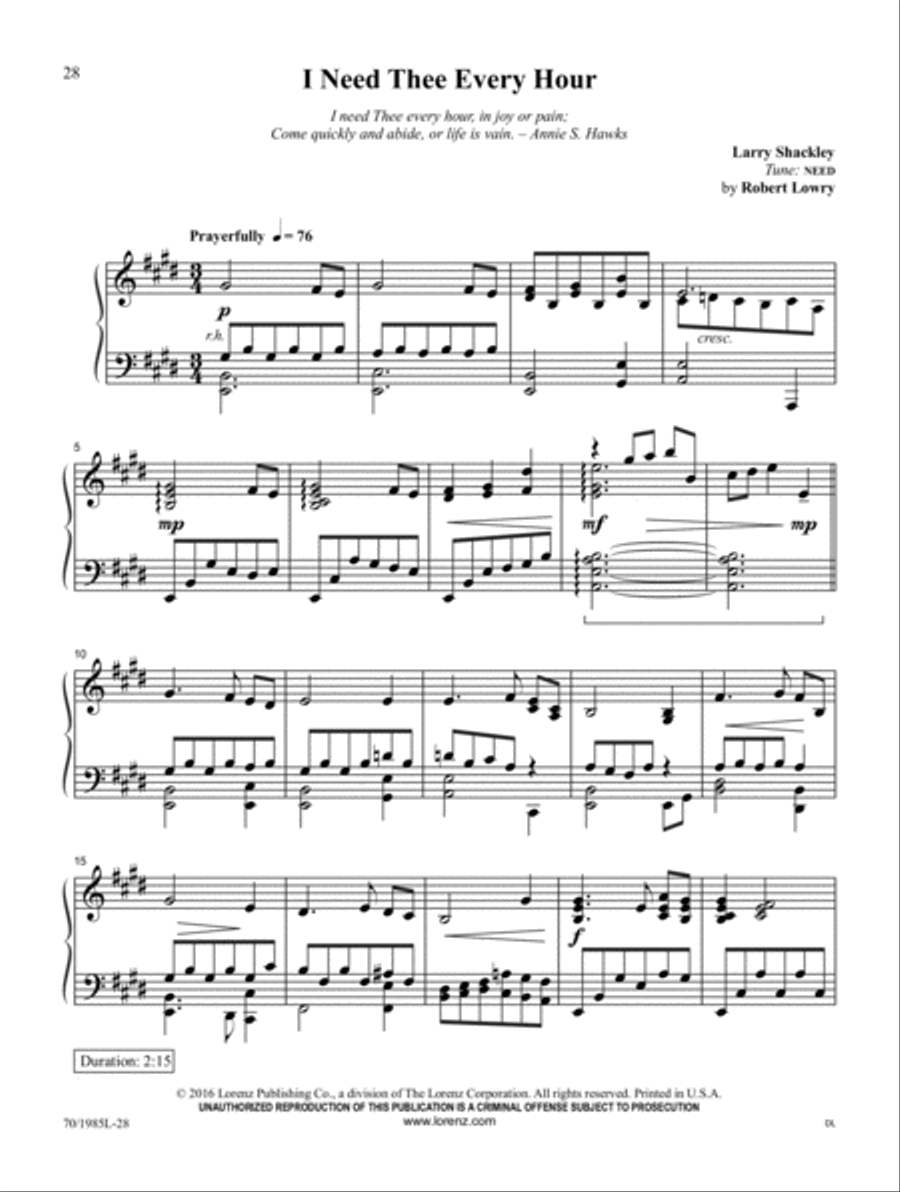 The Fullness of His Love The Fullness of His Love Piano Solo scores gallery preview page 13
