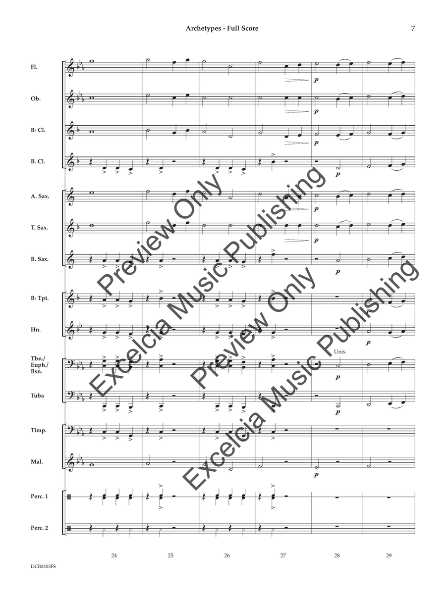 Archetypes Concert Band scores gallery preview page 8