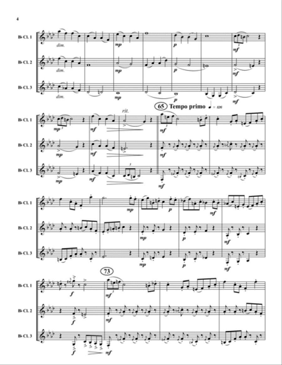 Autumn Whimsey Clarinet Trio scores gallery preview page 4