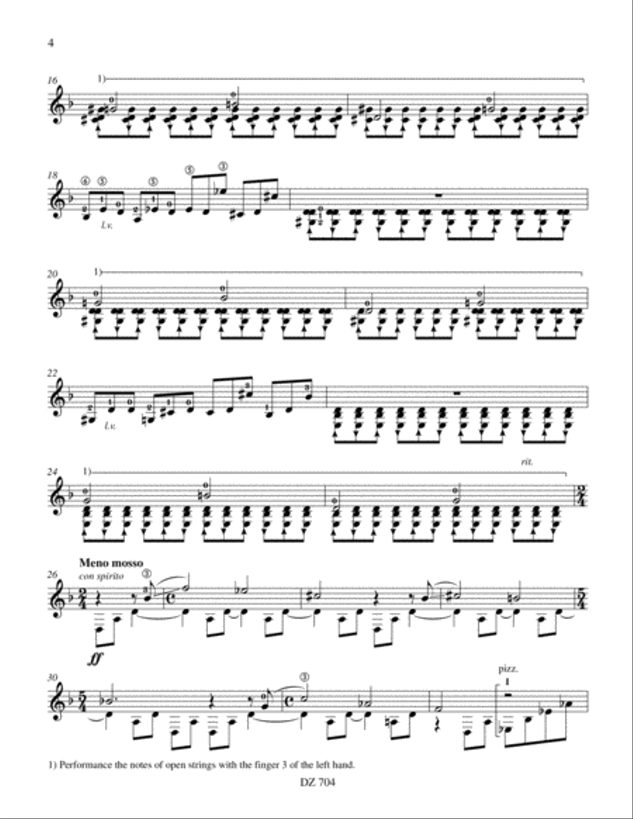 The Names of the Snow Classical Guitar scores gallery preview page 4
