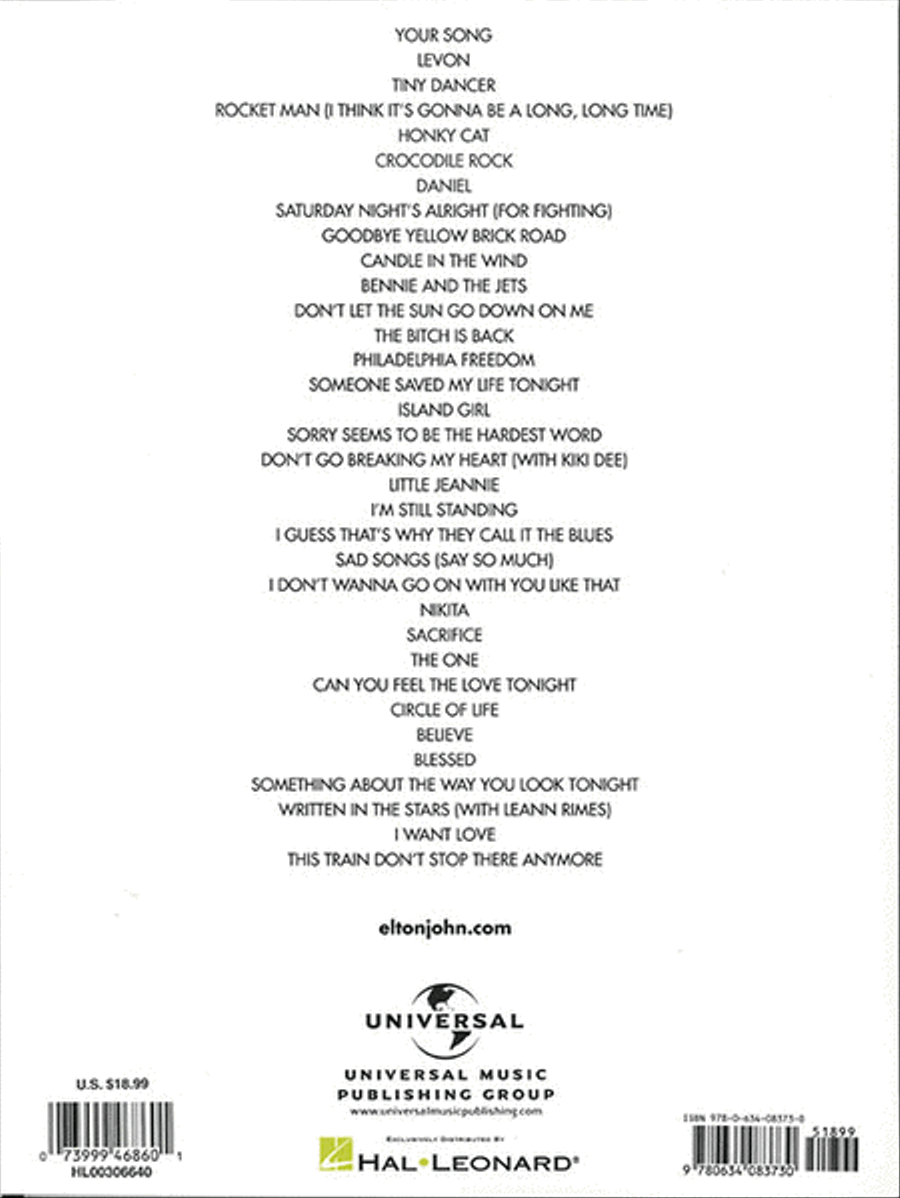Elton John – Greatest Hits 1970-2002 Piano, Vocal, Guitar scores gallery preview page 6