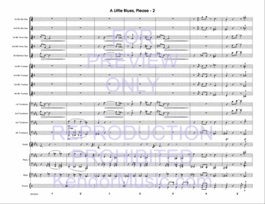Little Blues, Please, A Jazz Ensemble scores gallery preview page 3