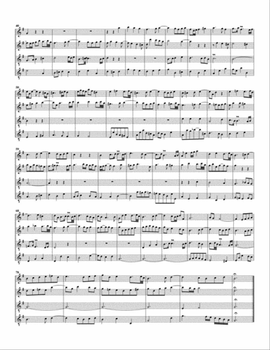 An Wasserflüßen Babylon BWV 653 from Leipzig Chorales (arrangement for 4 recorders) Recorder scores gallery preview page 2