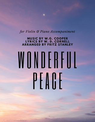 Wonderful Peace - Violin & Piano Accompaniment