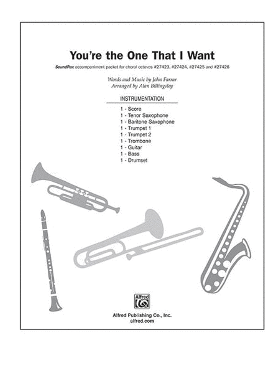 You're the One That I Want Choir scores gallery preview page 1
