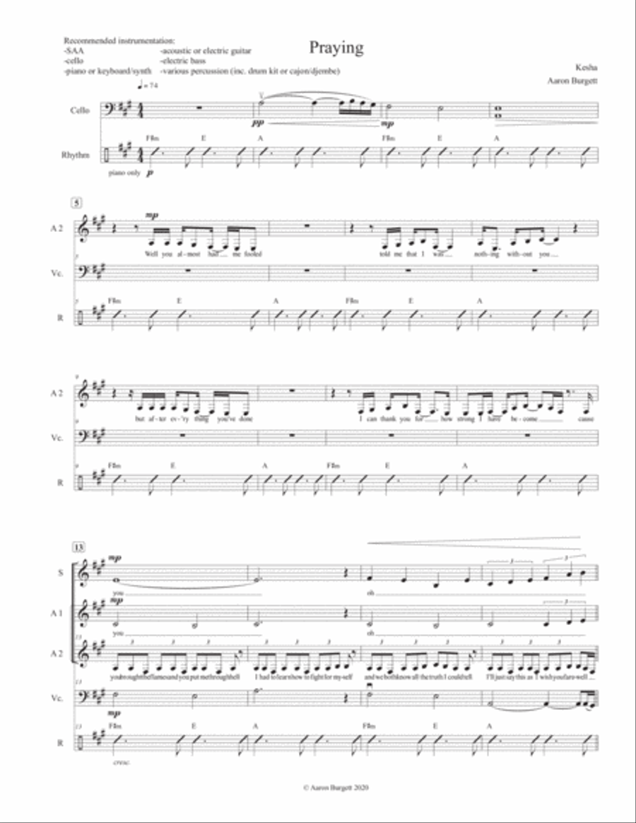 Praying SA scores gallery preview page 1