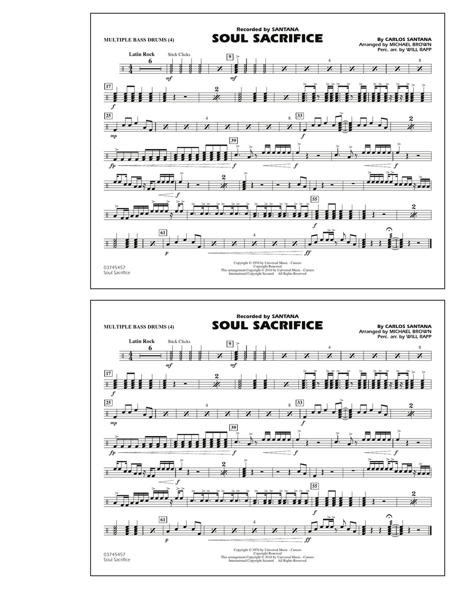Soul Sacrifice - Multiple Bass Drums