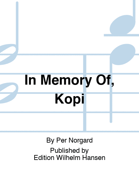 In Memory Of, Kopi