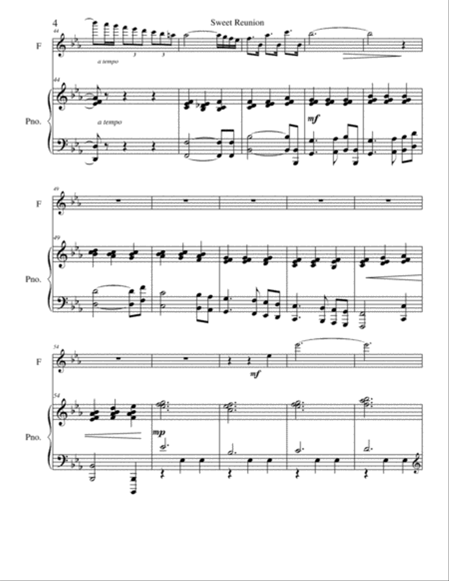 Sweet Reunion Flute Solo scores gallery preview page 4