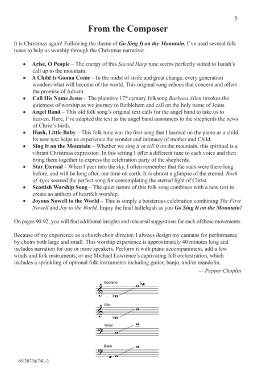 Go Sing It on the Mountain - SATB Score with Performance CD 4-Part scores gallery preview page 4